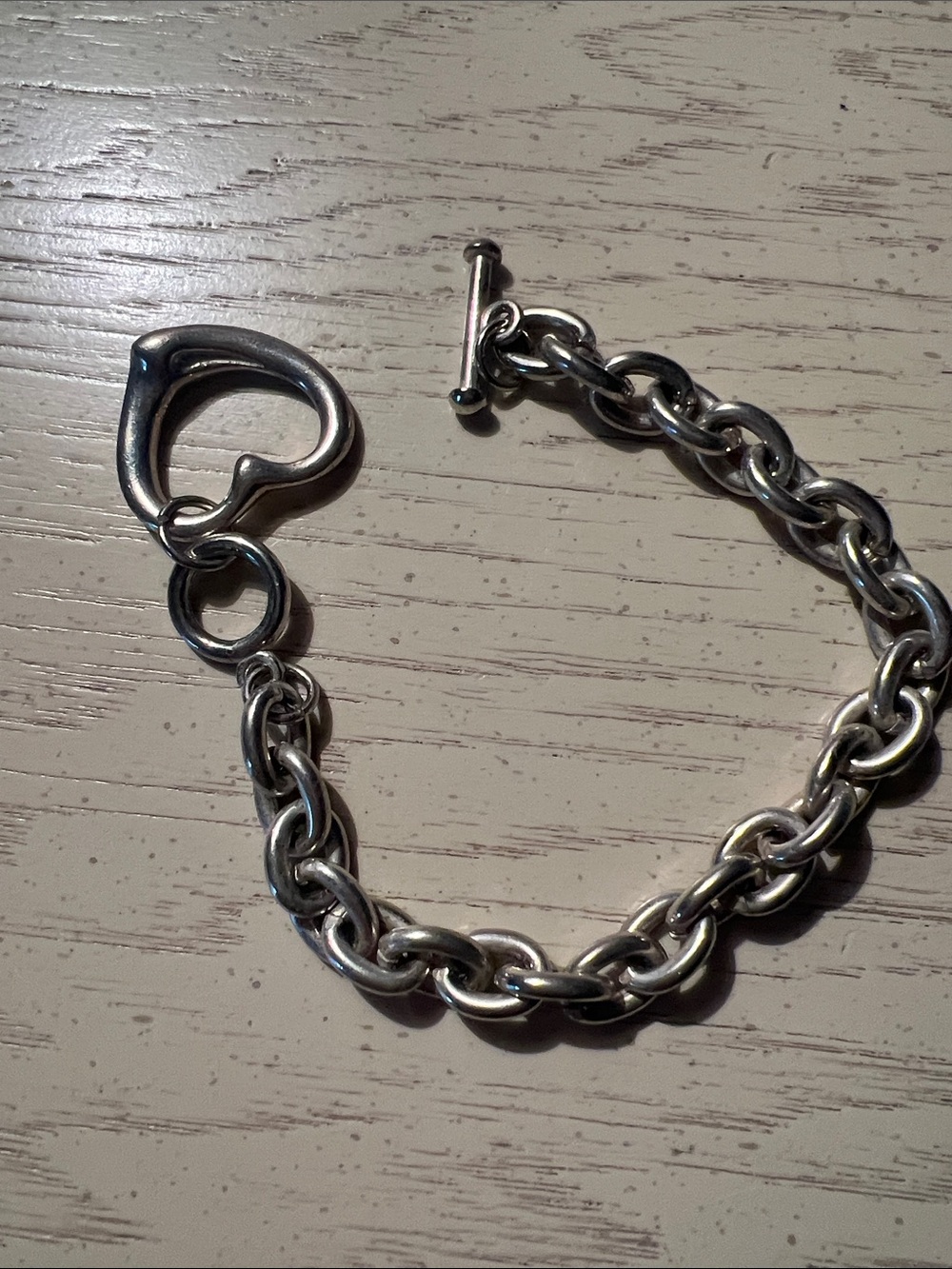 Chunky Silver Toggle Chain Bracelet